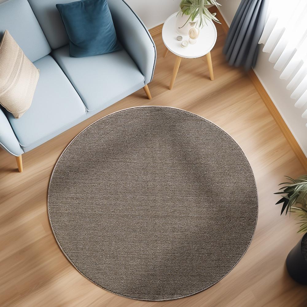 deco tapis Tapis Rond Naturel aspect jute