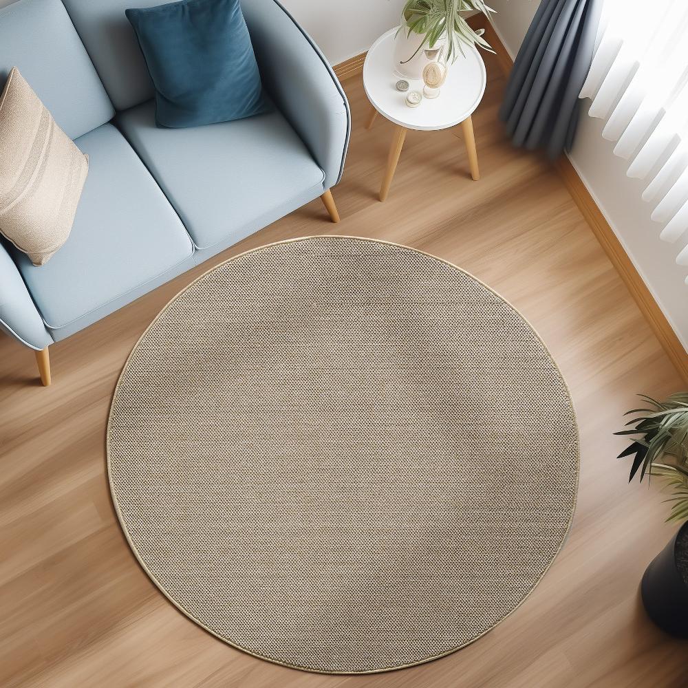 deco tapis Tapis Rond Naturel aspect jute