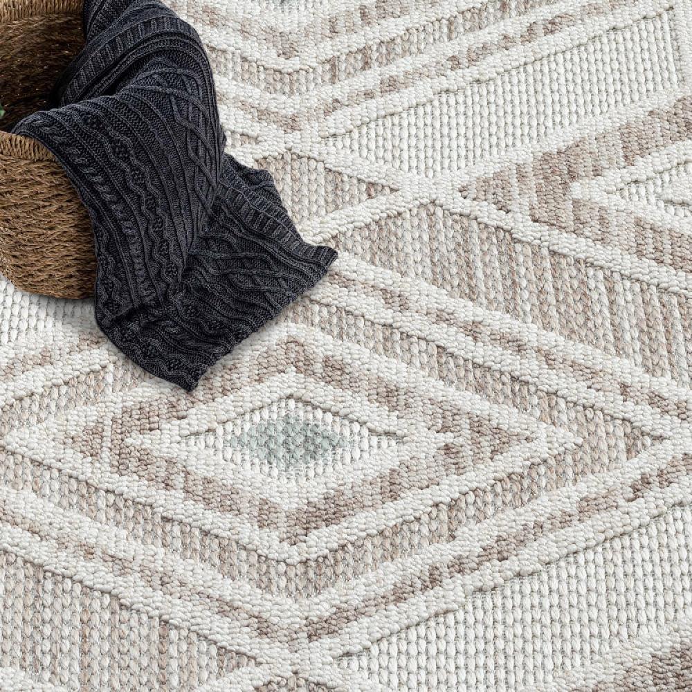 Deco Tapis Tapis Rond Sisal Bouclé à Relief CUBE