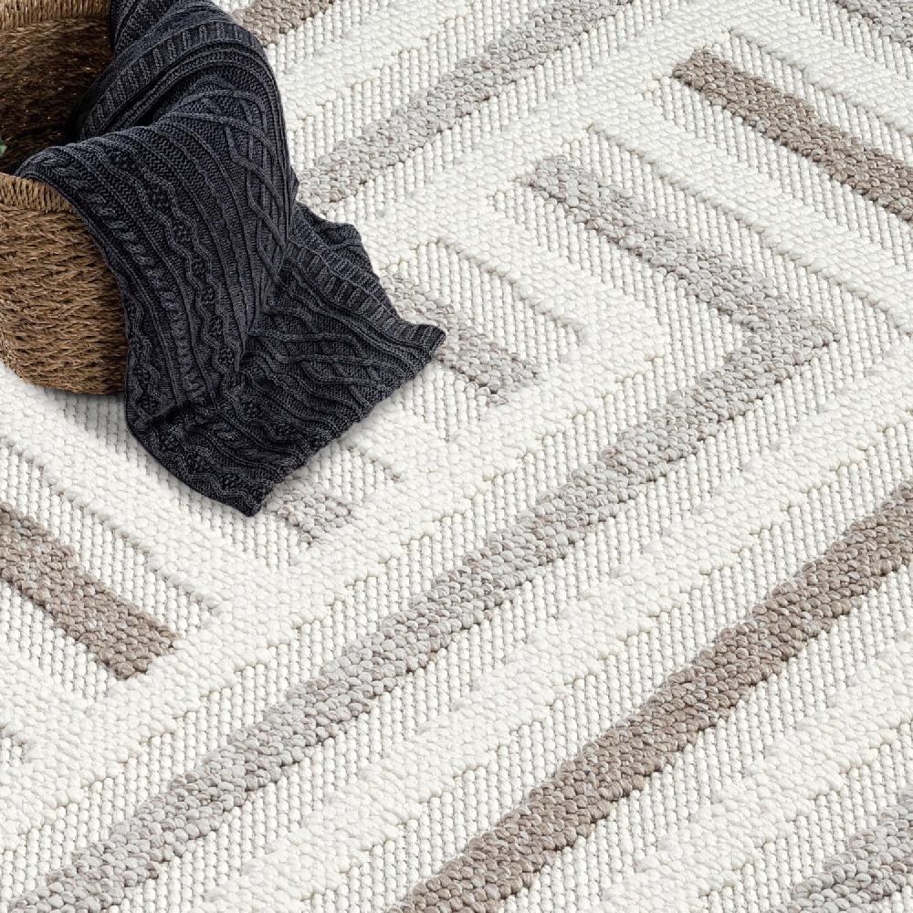 Deco Tapis Tapis Rond Sisal Bouclé à Relief TRESS