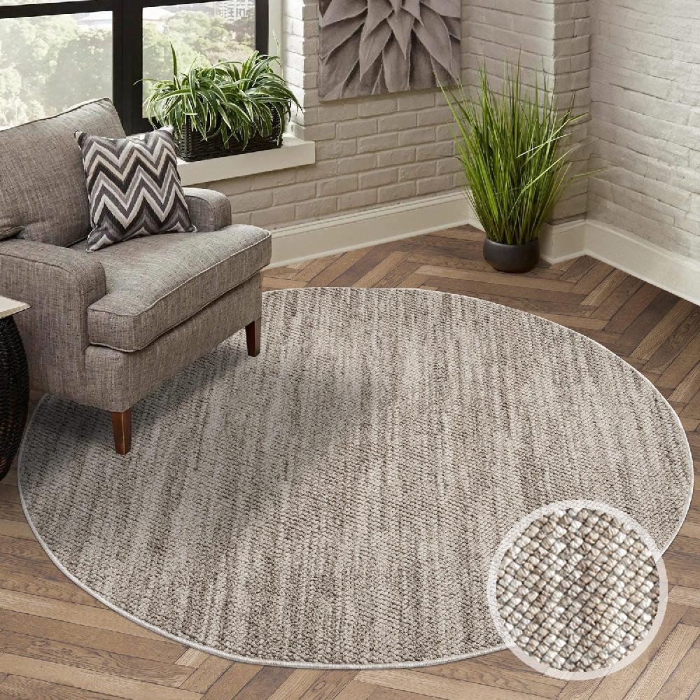 deco tapis Tapis Rond Sisal Bouclé à relief UNI