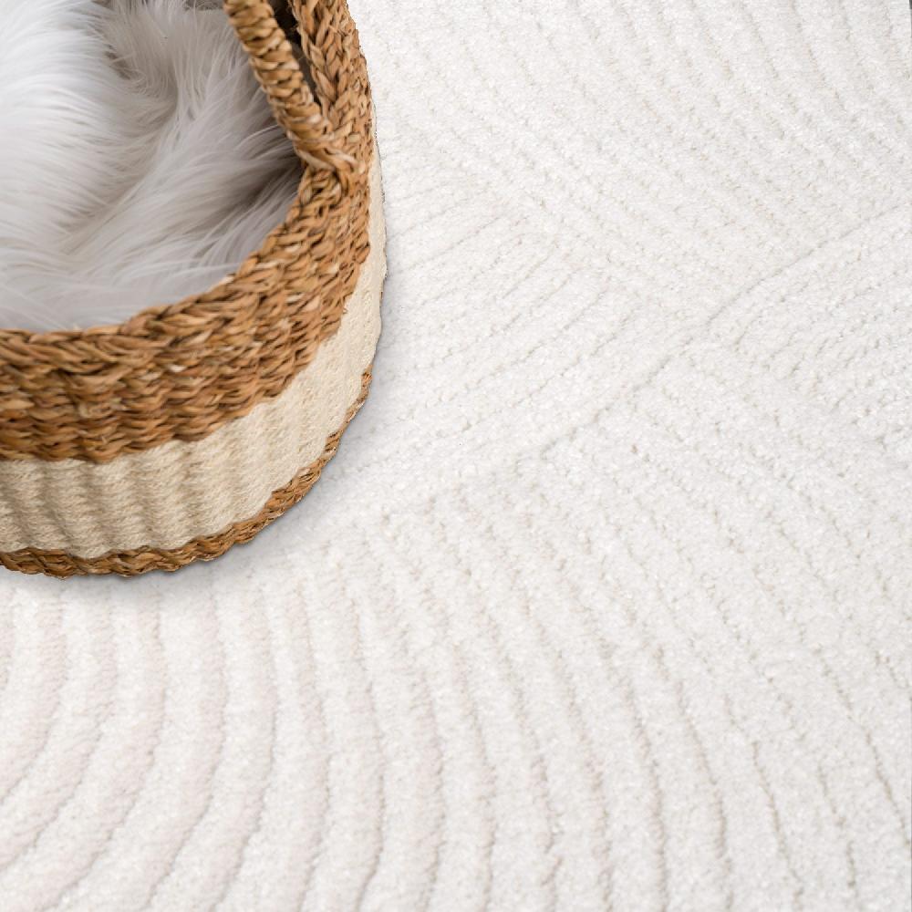 Deco Tapis Tapis Rond Uni à Motifs Arc En Relief