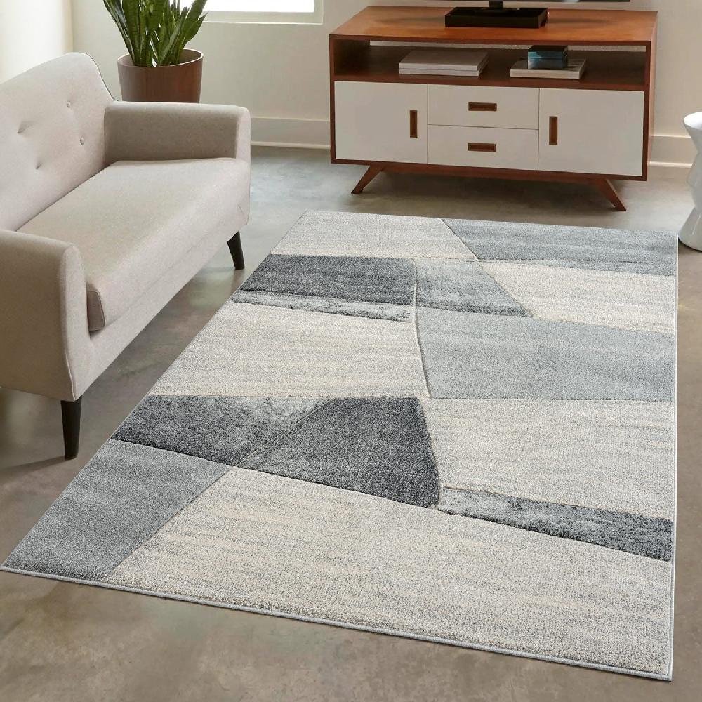 deco tapis Tapis Salon & Chambre Géométrique Gris