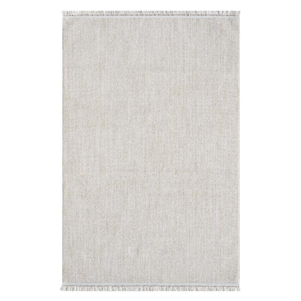 deco tapis Tapis Salon nova à franges Crème