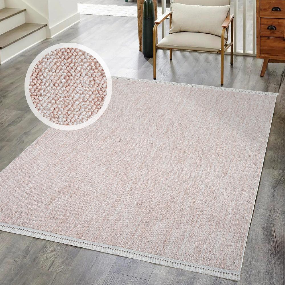 Deco Tapis Tapis Salon Nova à Franges Taupe