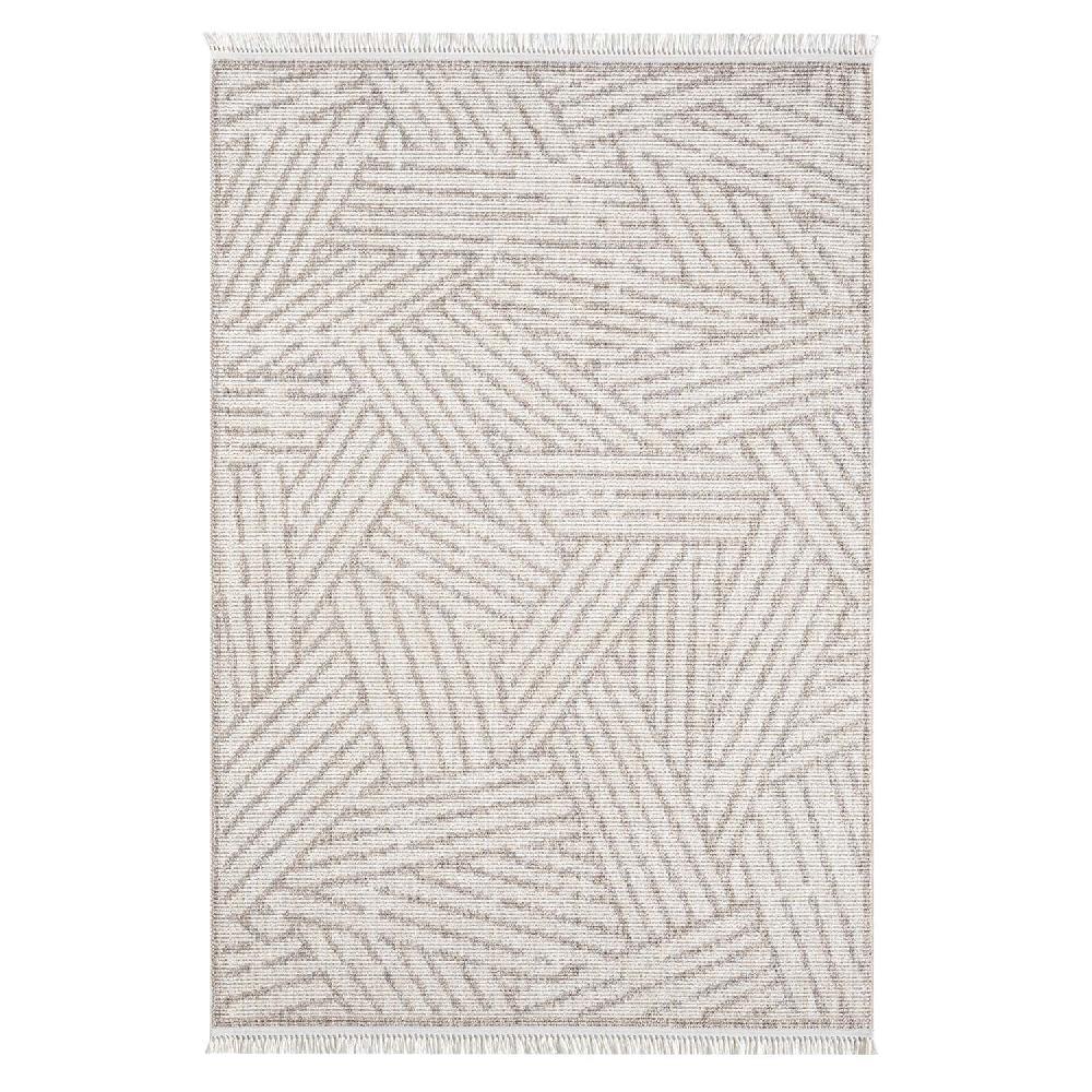 deco tapis Tapis Salon Tarza à franges Beige