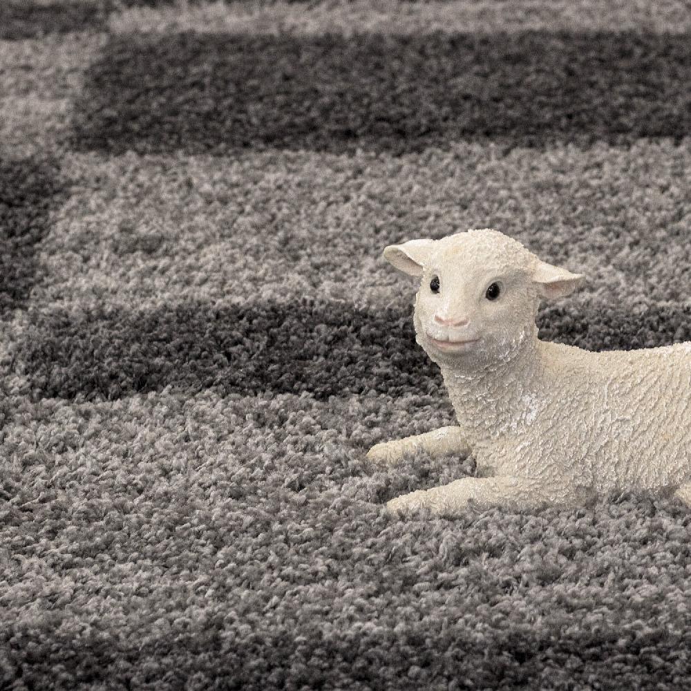 Deco Tapis Tapis Shaggy à Motifs Traits