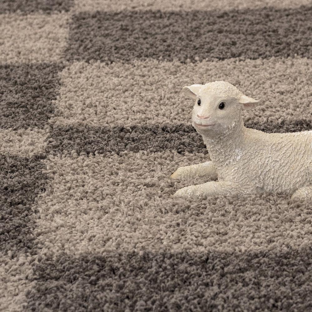 Deco Tapis Tapis Shaggy à Motifs Traits