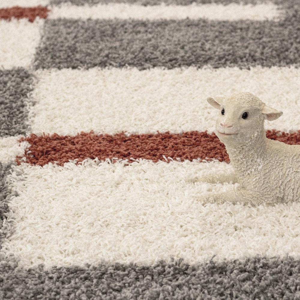 Deco Tapis Tapis Shaggy à Motifs Traits