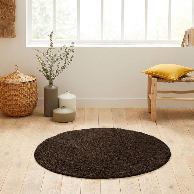 deco tapis Tapis Shaggy Uni Rond
