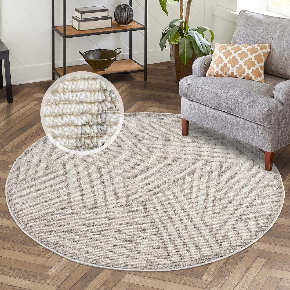 Deco Tapis Tapis Tarza Laineux Relief Beige