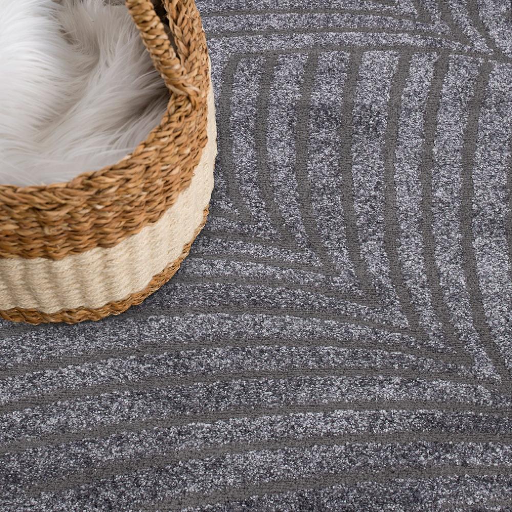 Deco Tapis Tapis Uni à Motifs Feuillages En Relief