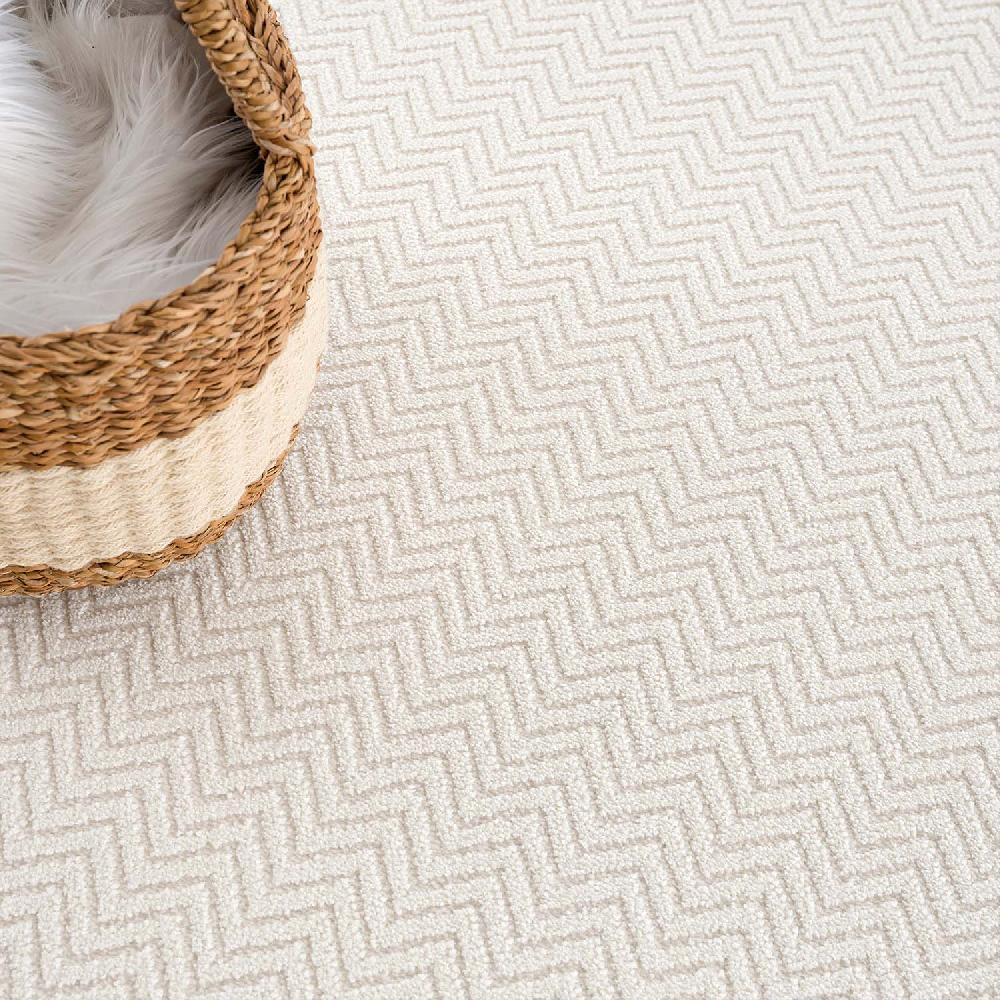 Deco Tapis Tapis Uni à Relief Chevrons