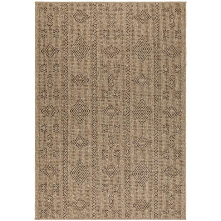 deco tapis Tapis aspect jute Naturelle Beige et Noir