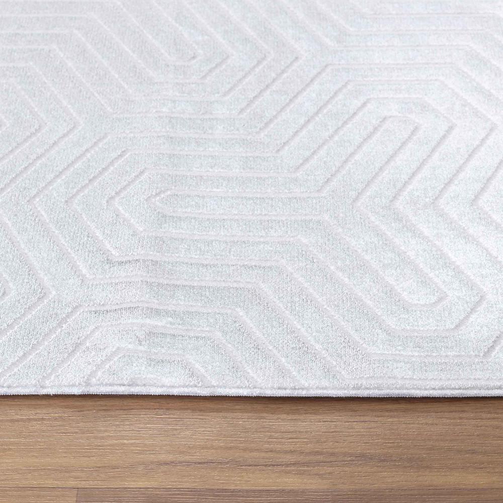 Deco Tapis Tapis Aspect Viscose à Relief Géométrique