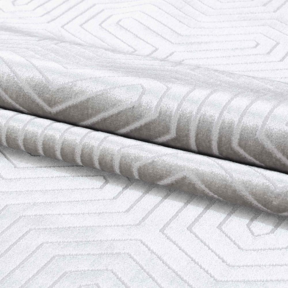 Deco Tapis Tapis Aspect Viscose à Relief Géométrique