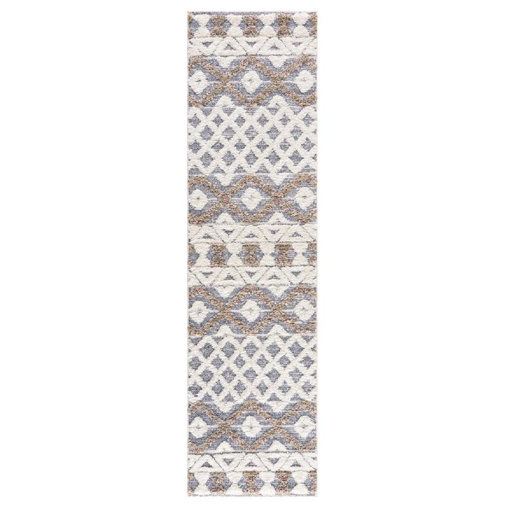 deco tapis Tapis Bohème à poils longs et relief beige et crème
