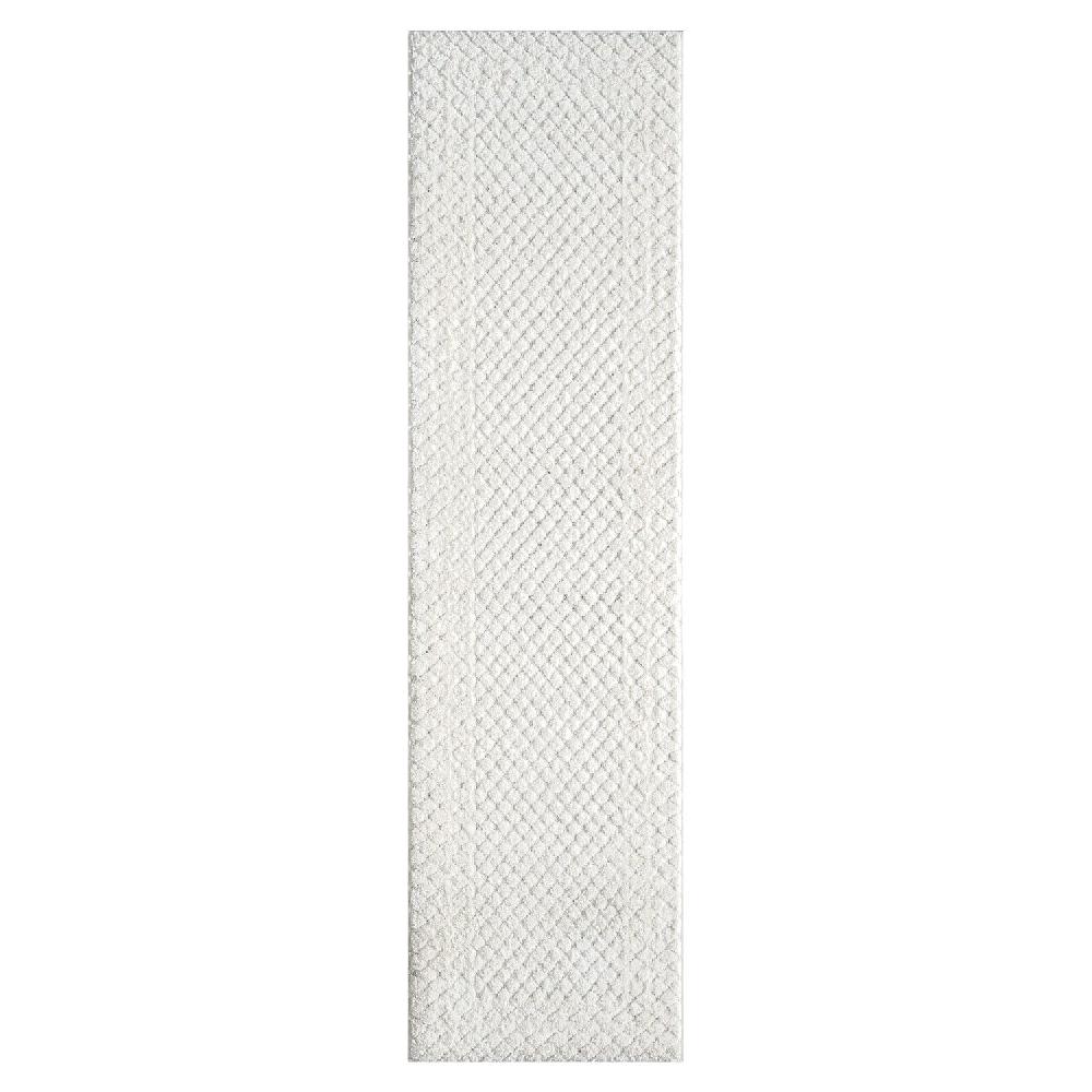 deco tapis Tapis Bohème à poils longs et relief crème