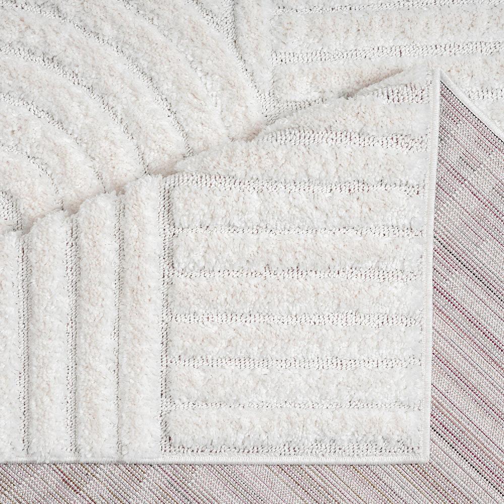 Deco Tapis Tapis Bohème à Poils Longs Et Relief Crème