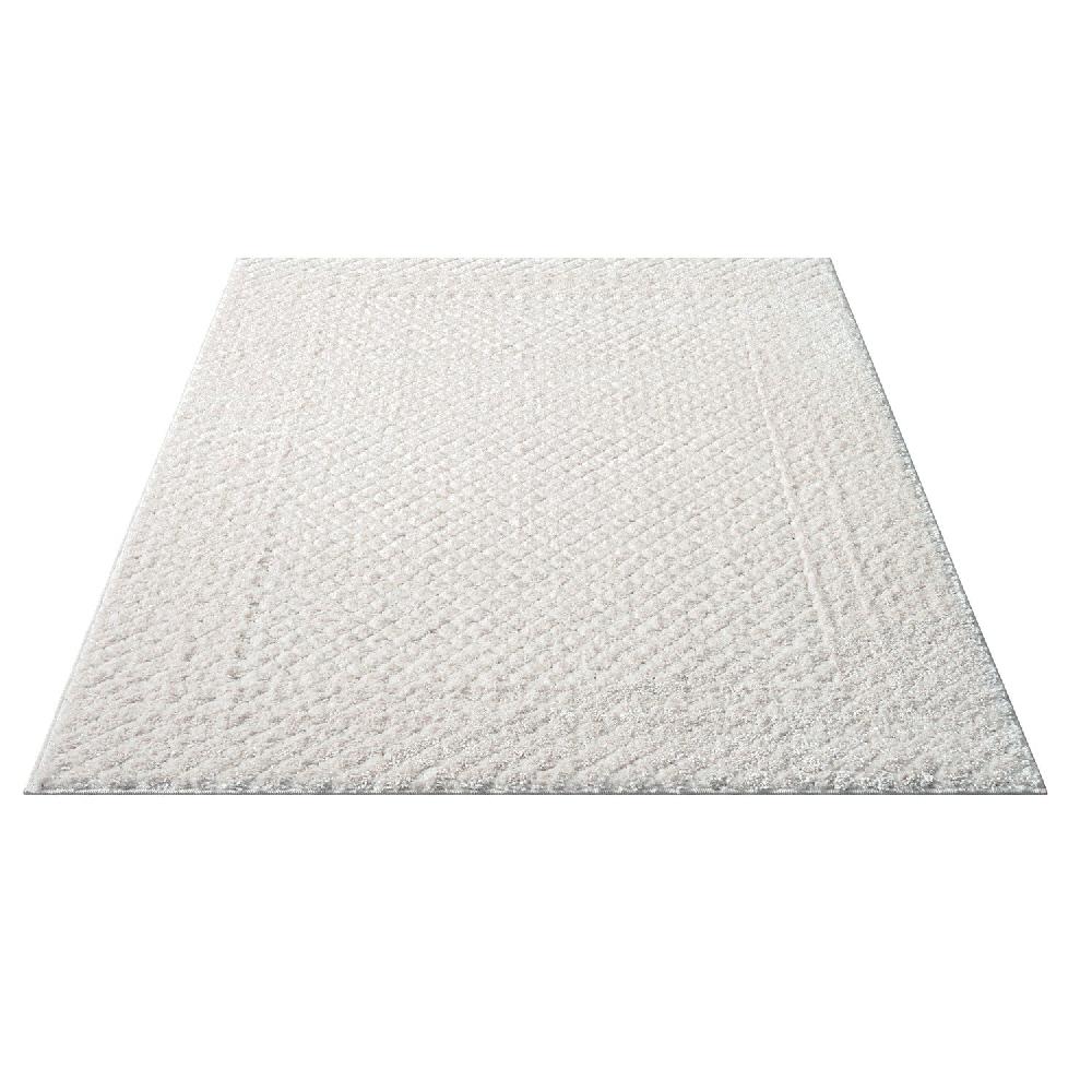Deco Tapis Tapis Bohème à Poils Longs Et Relief Crème