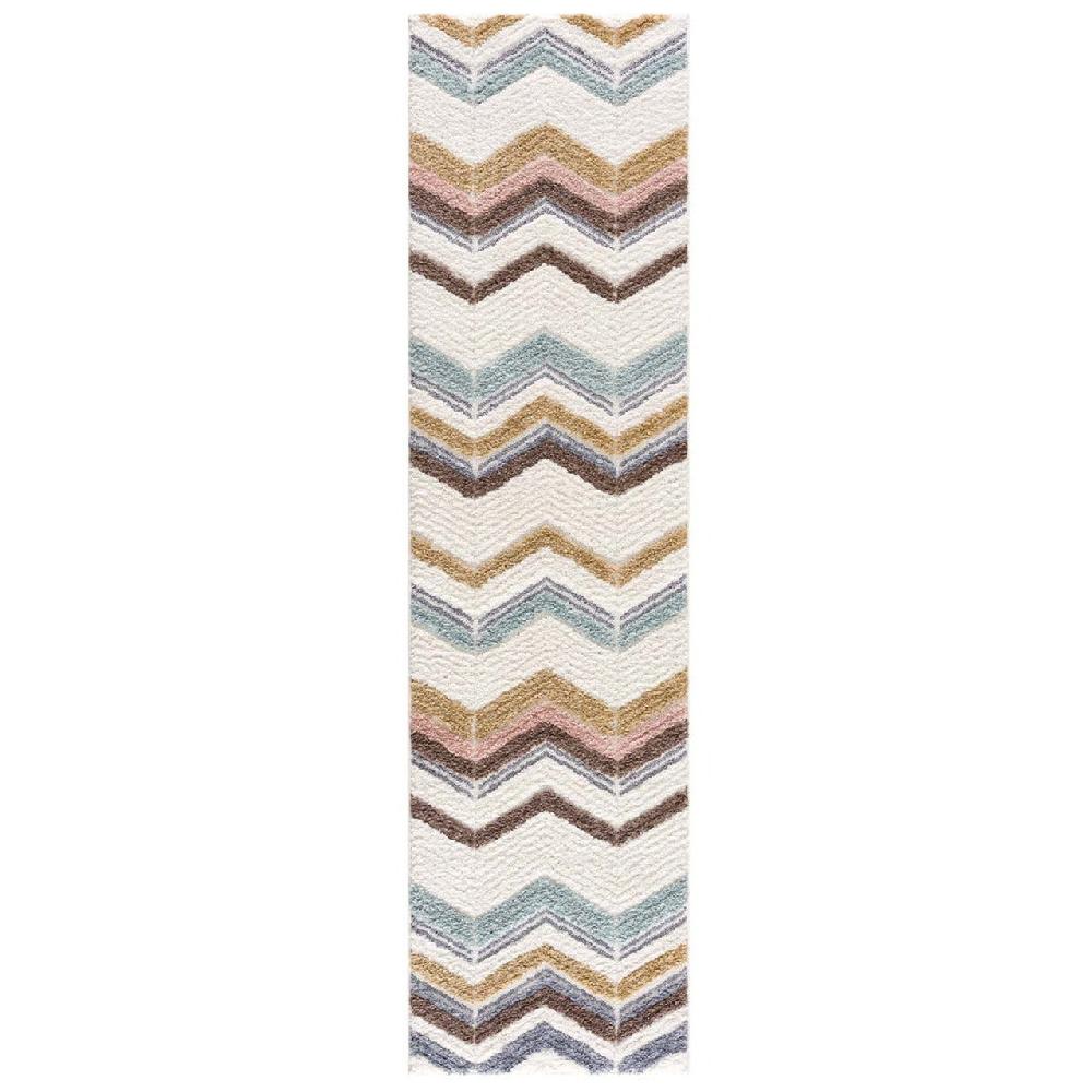 deco tapis Tapis Bohème à poils longs et relief Multicolore