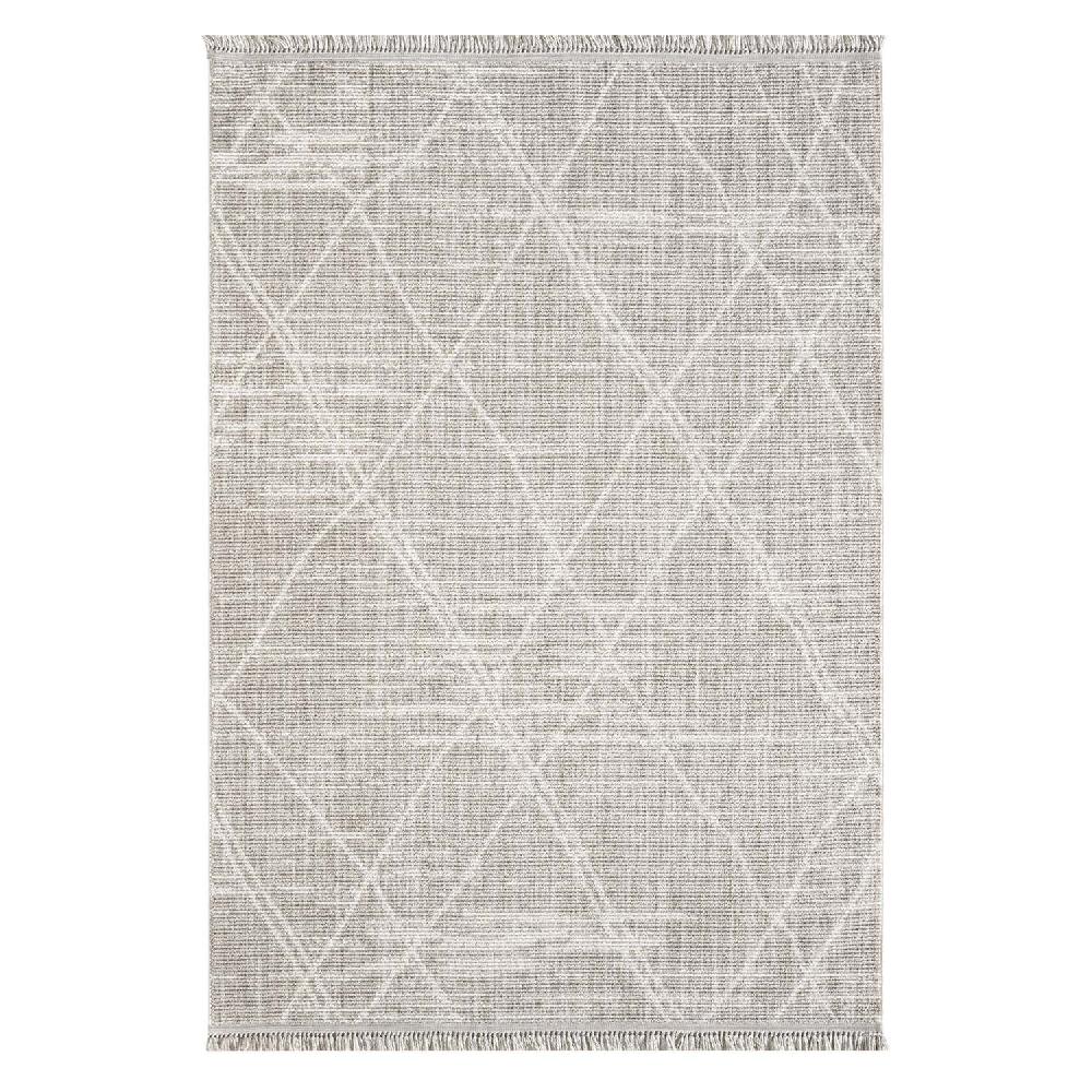 deco tapis Tapis Boho Berbère laineux à franges Beige