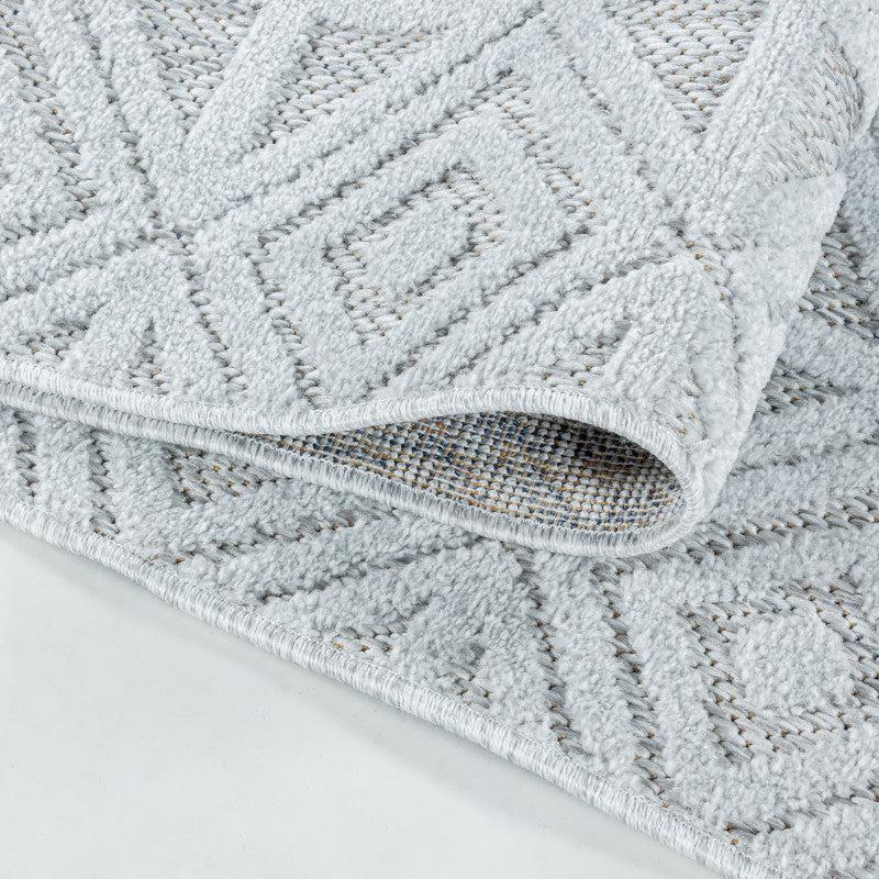 Deco Tapis Tapis D'extérieur à Relief "Burkit" Gris Clair