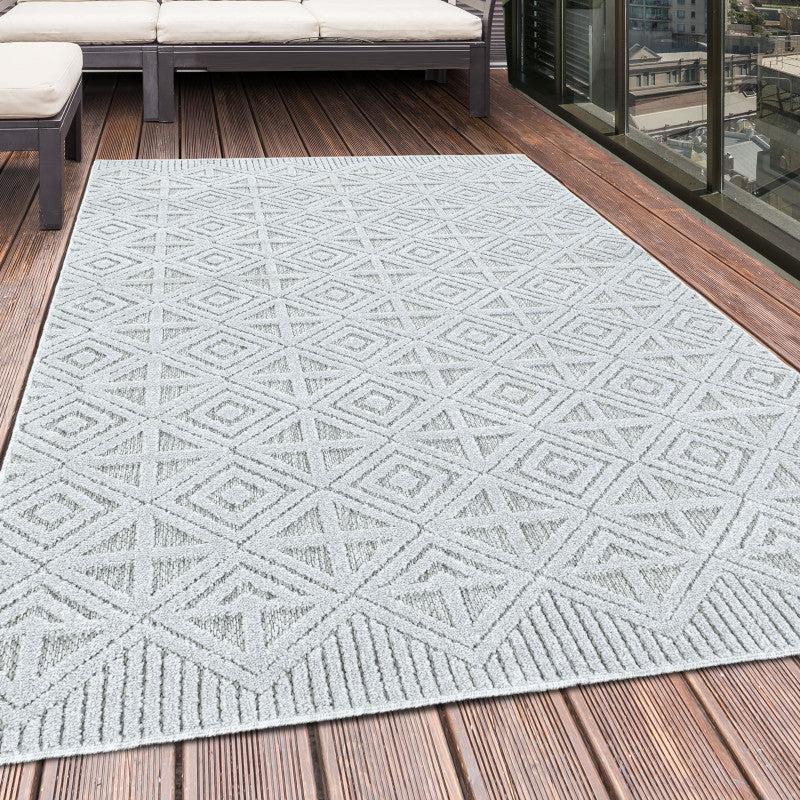 deco tapis Tapis d'extérieur à relief "Burkit" Gris clair