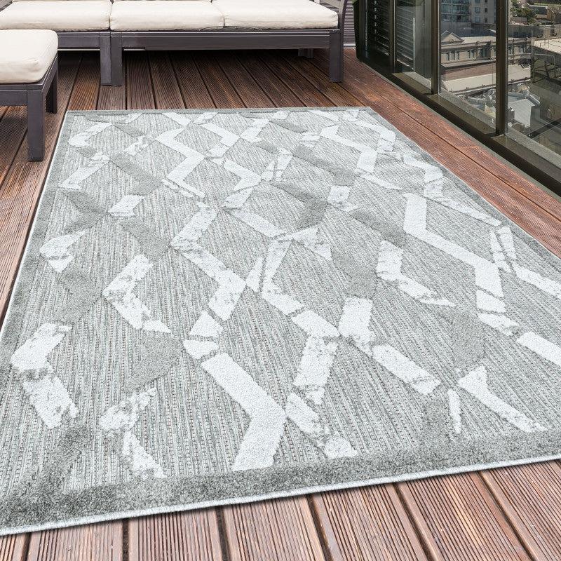 deco tapis Tapis d'extérieur à relief "Gitgit" Gris clair