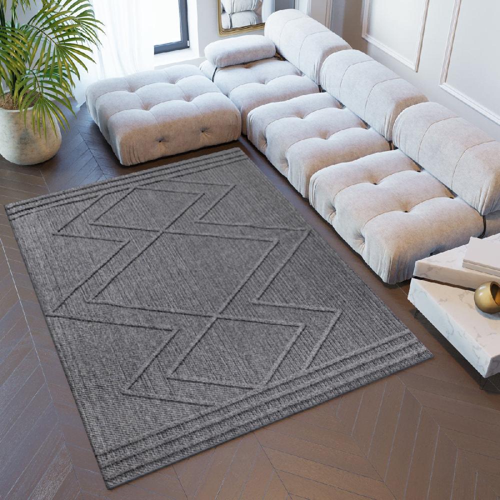 Deco Tapis Tapis Effet Jute Naturel à Relief Berbère