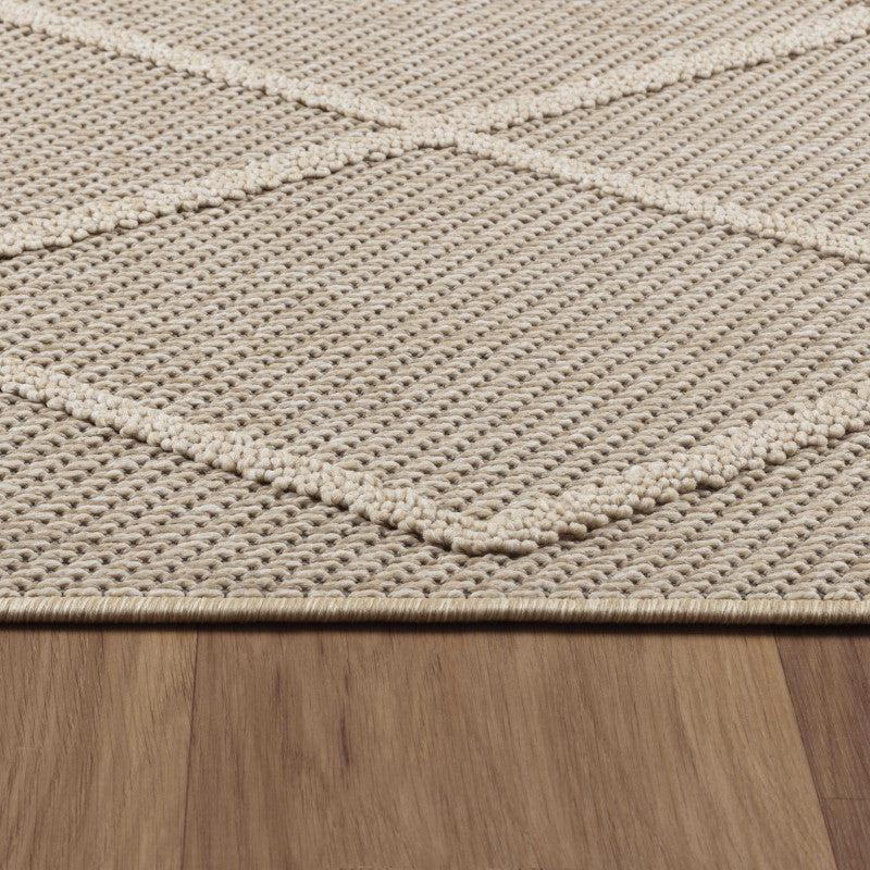deco tapis Tapis effet Jute naturel à Relief Géométrique