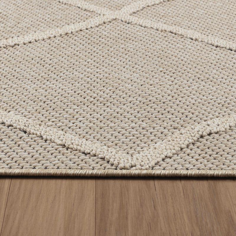 deco tapis Tapis effet Jute naturel à Relief Losanges