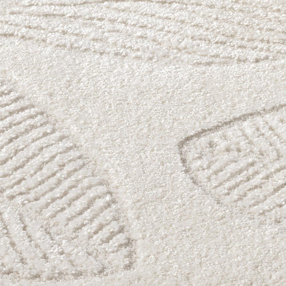 Deco Tapis Tapis LEAF Rond à Motifs Feuillage En Relief