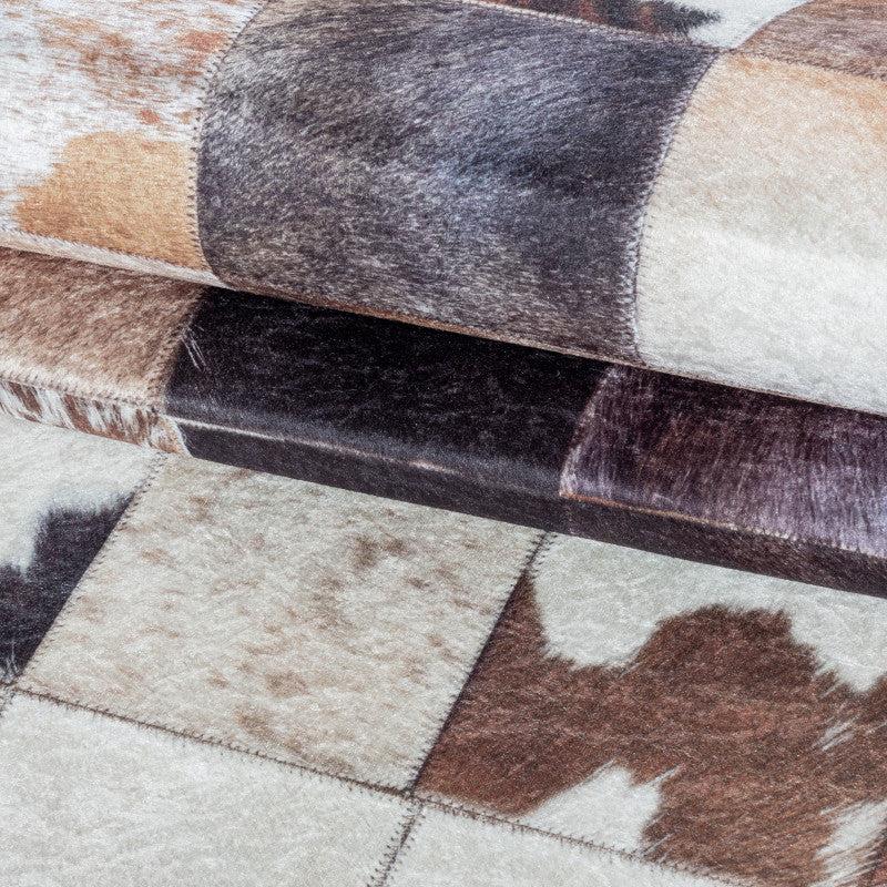 Deco Tapis Tapis Patchwork Safari Lavable En Machine