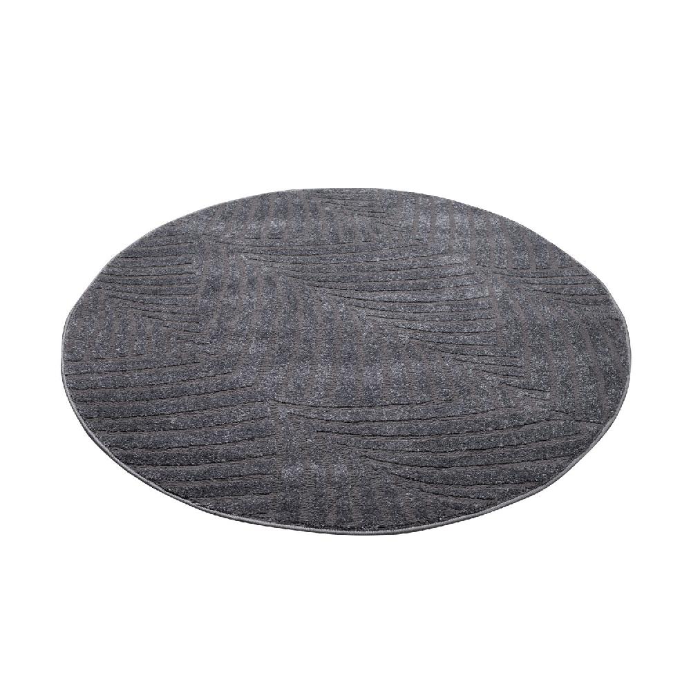 Deco Tapis Tapis Rond à Motifs Feuillages En Relief