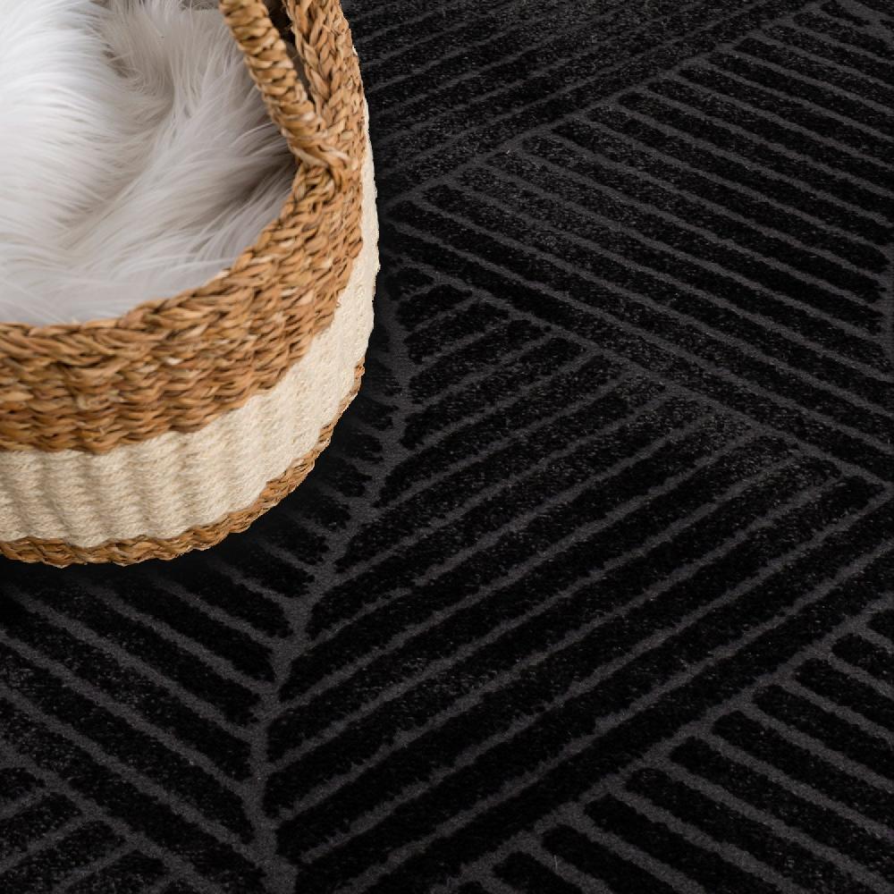 Deco Tapis Tapis Rond à Motifs Géométriques En Relief