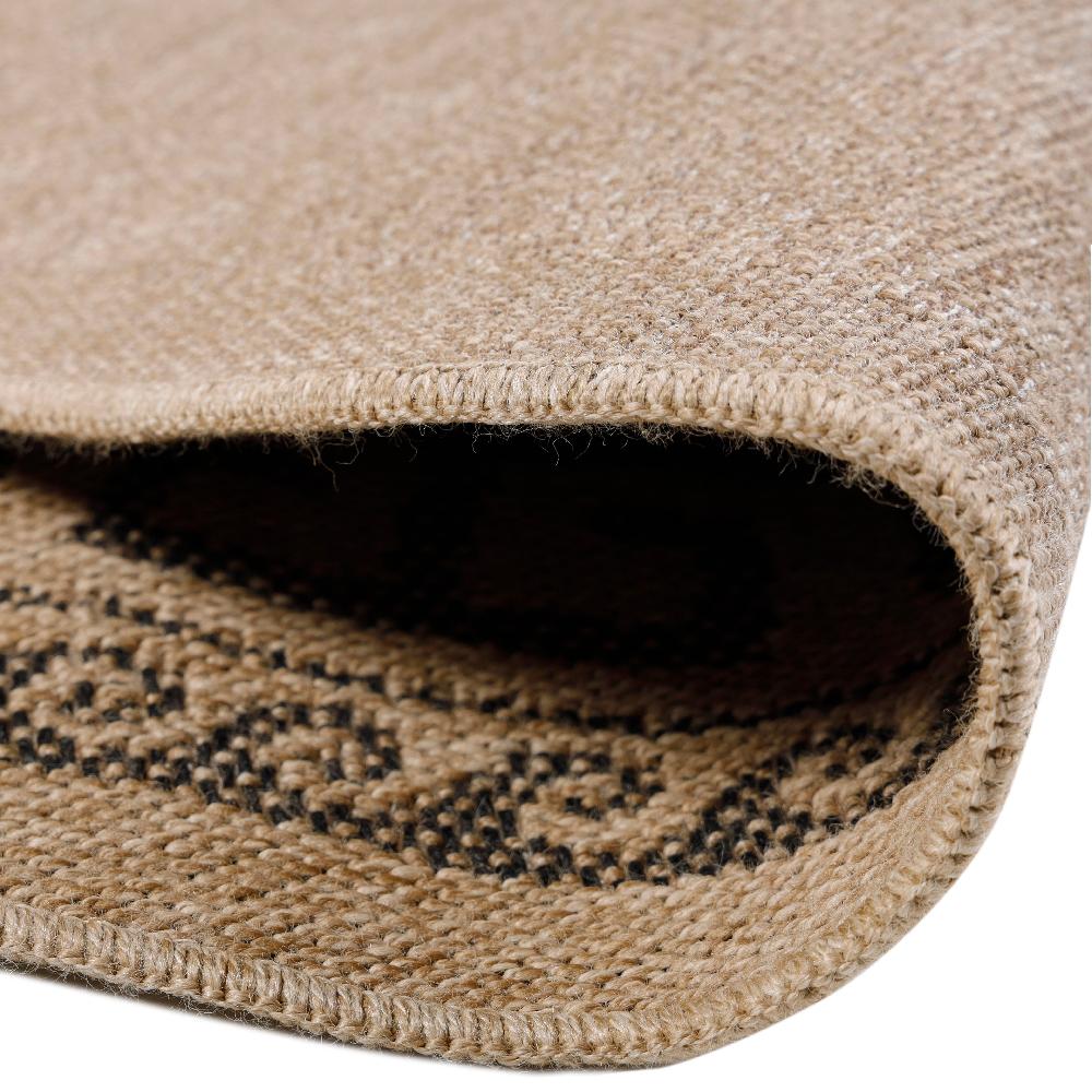 Deco Tapis Tapis Rond Naturel Aspect Jute Motif Beige Gris