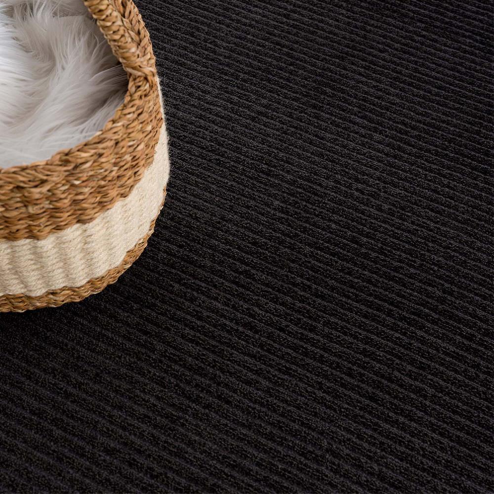 Deco Tapis Tapis Rond Uni à Motifs Lignes En Relief
