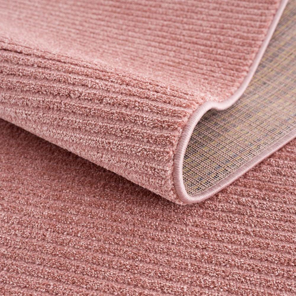 Deco Tapis Tapis Rond Uni à Motifs Lignes En Relief