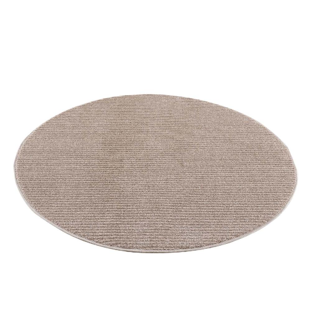 Deco Tapis Tapis Rond Uni à Motifs Lignes En Relief