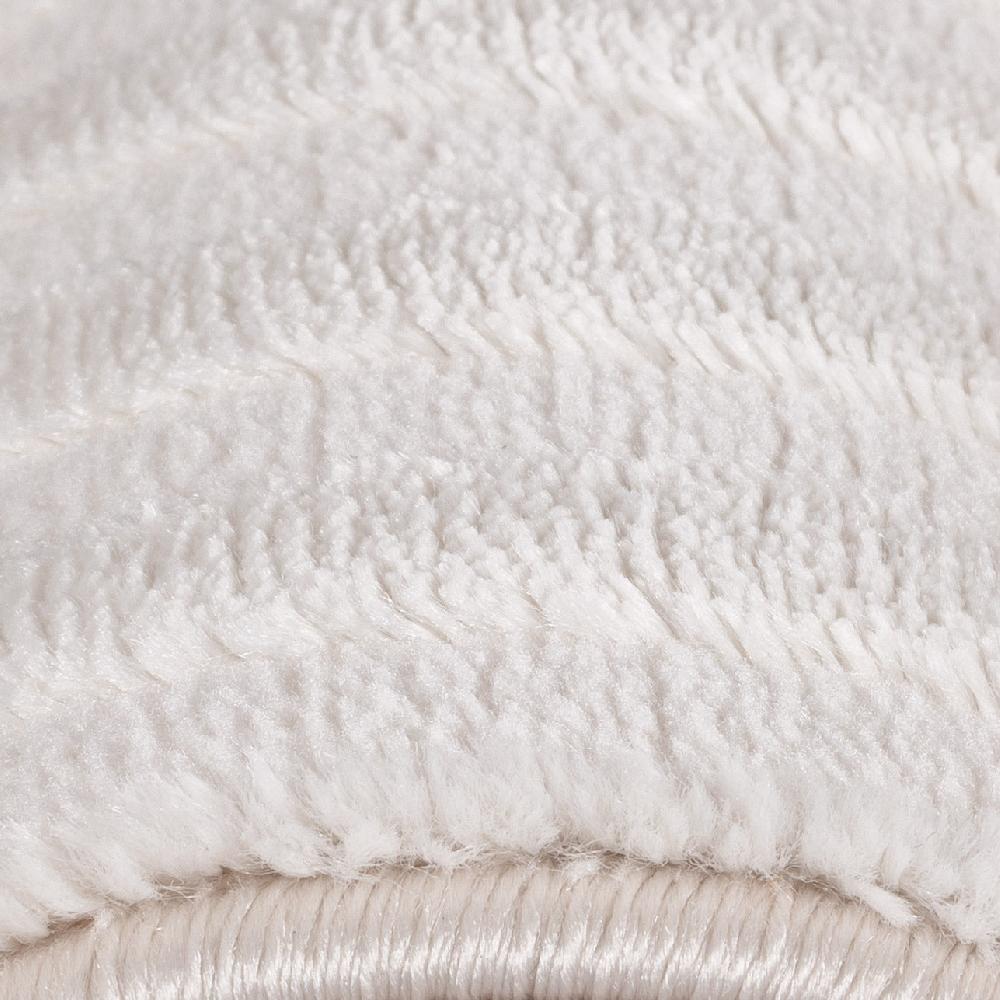 Deco Tapis Tapis Salon Beige Laineux à Motif En Relief