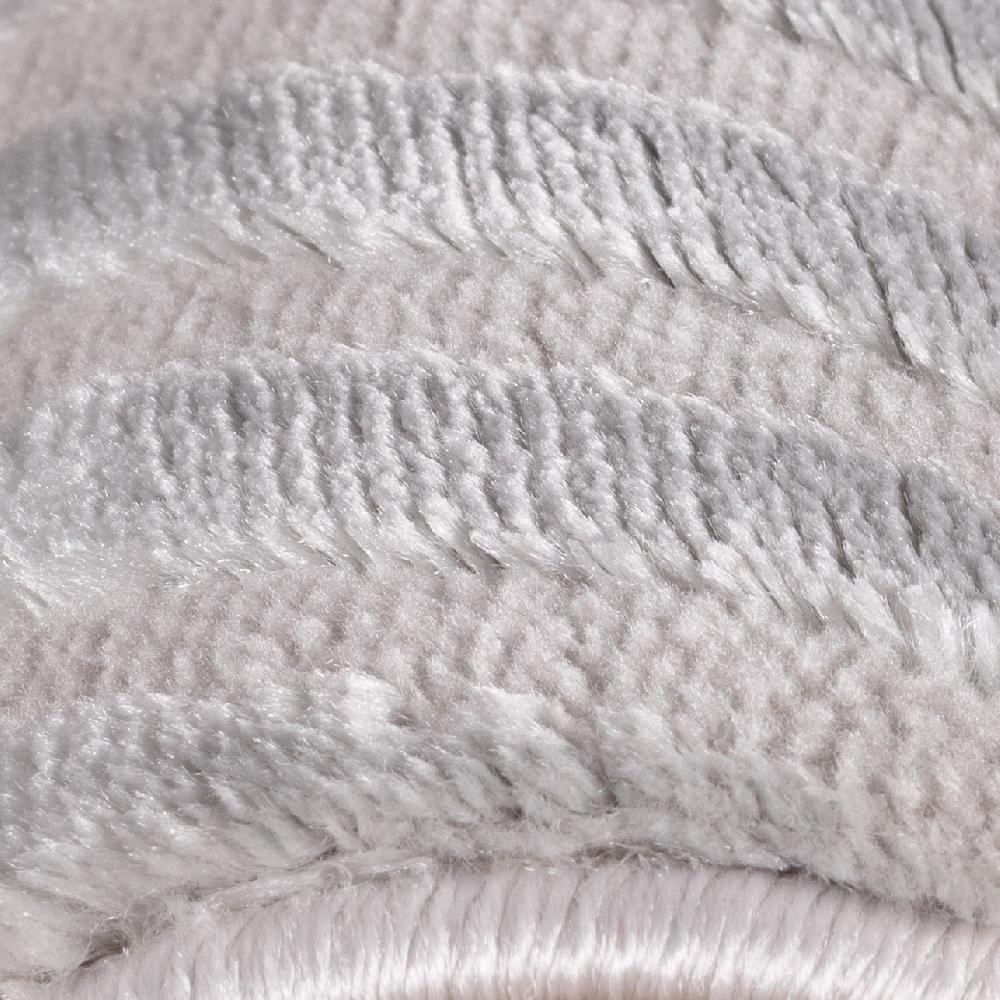 Deco Tapis Tapis Salon Beige Laineux à Motif En Relief MEDUSE