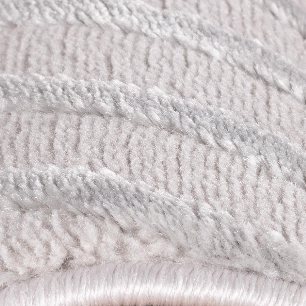 Deco Tapis Tapis Salon Beige Laineux à Motif En Relief NOA