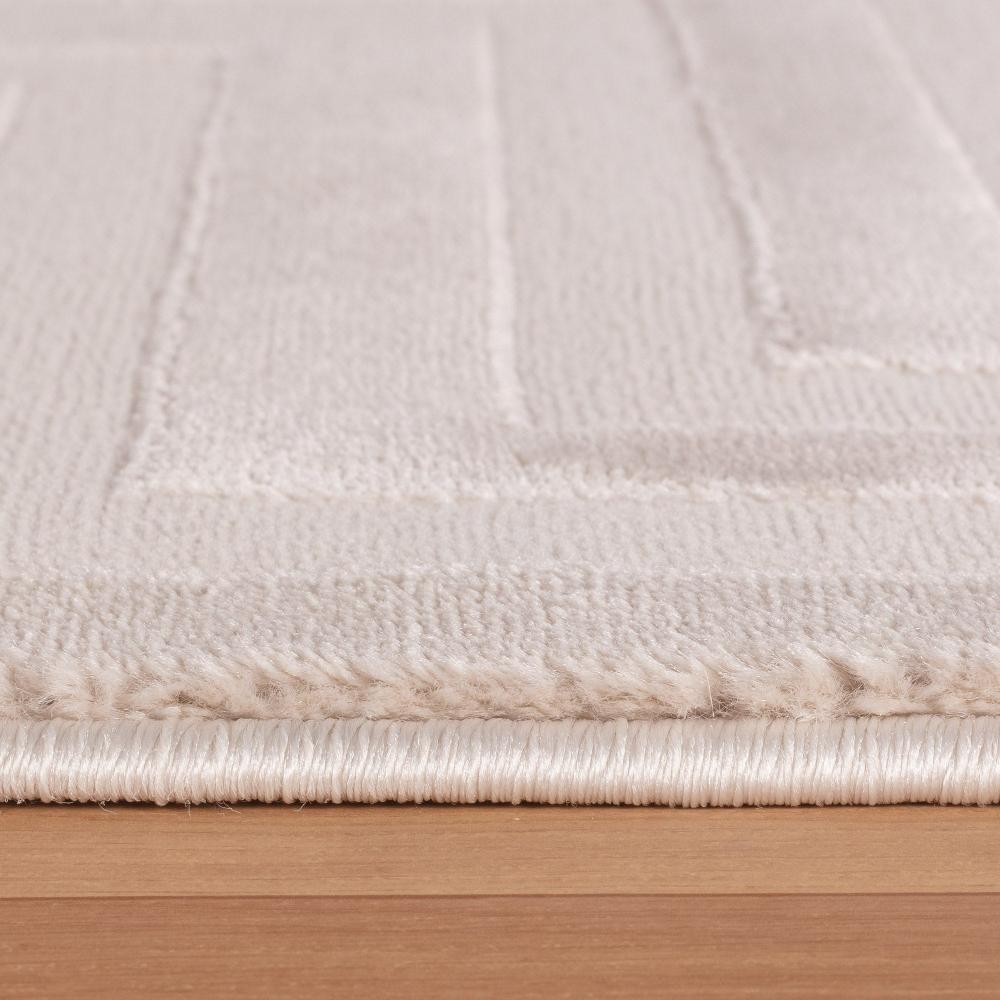 Deco Tapis Tapis Salon Beige Laineux à Motif En Relief RIFI