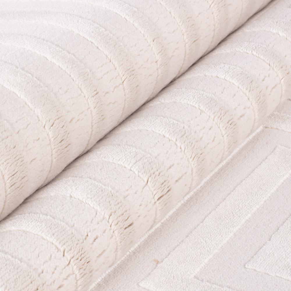 Deco Tapis Tapis Salon Beige Laineux à Motif En Relief RIFI