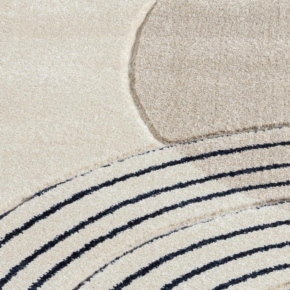 Deco Tapis Tapis Salon & Chambre Bohème Abstrait Beige Et Ocre