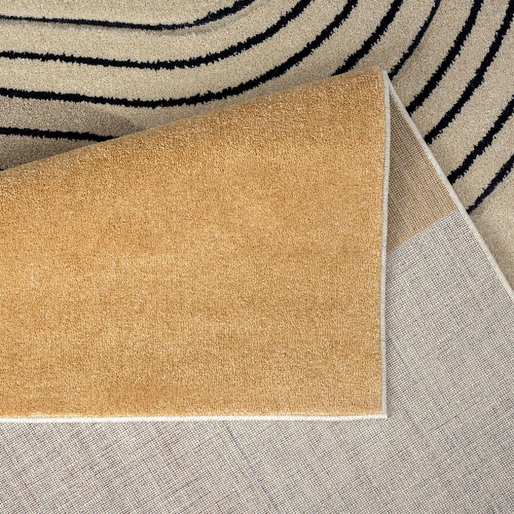 Deco Tapis Tapis Salon & Chambre Bohème Abstrait Beige Et Ocre