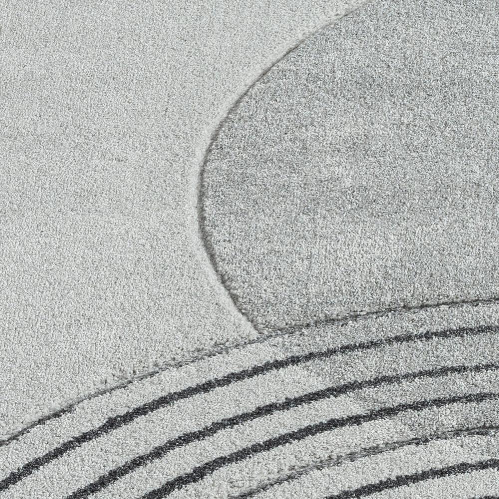 Deco Tapis Tapis Salon & Chambre Bohème Abstrait Gris Et Crème