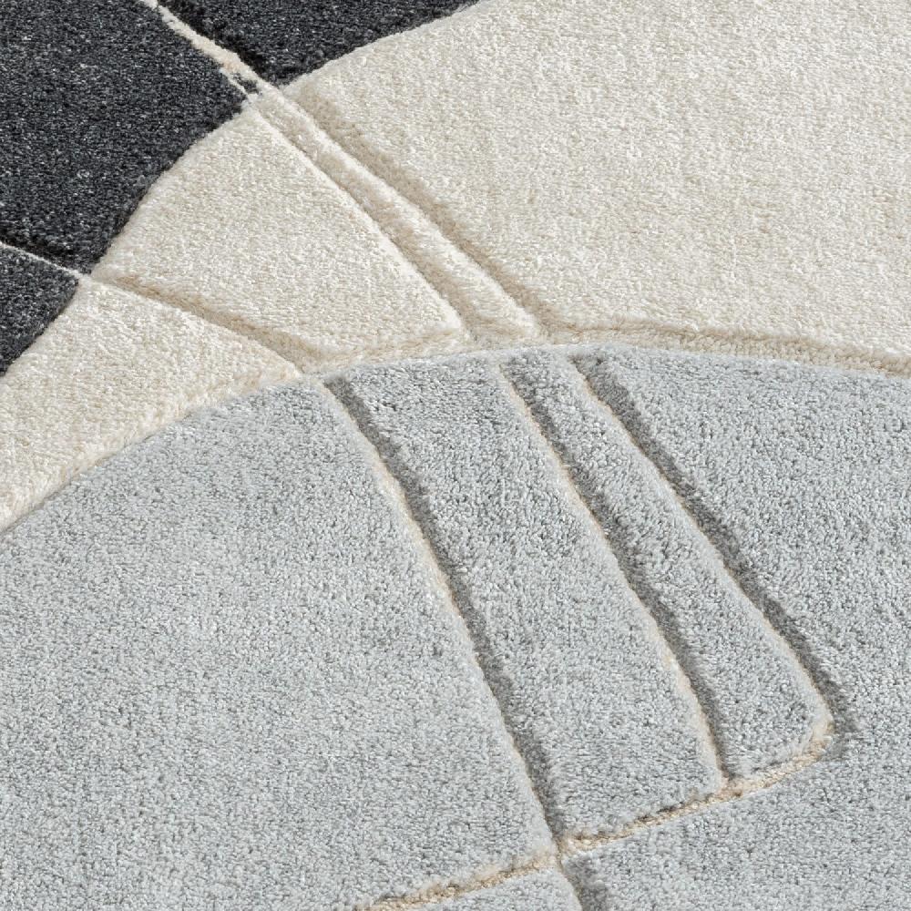 Deco Tapis Tapis Salon & Chambre Bohème Aesthetic Gris Et Bleu