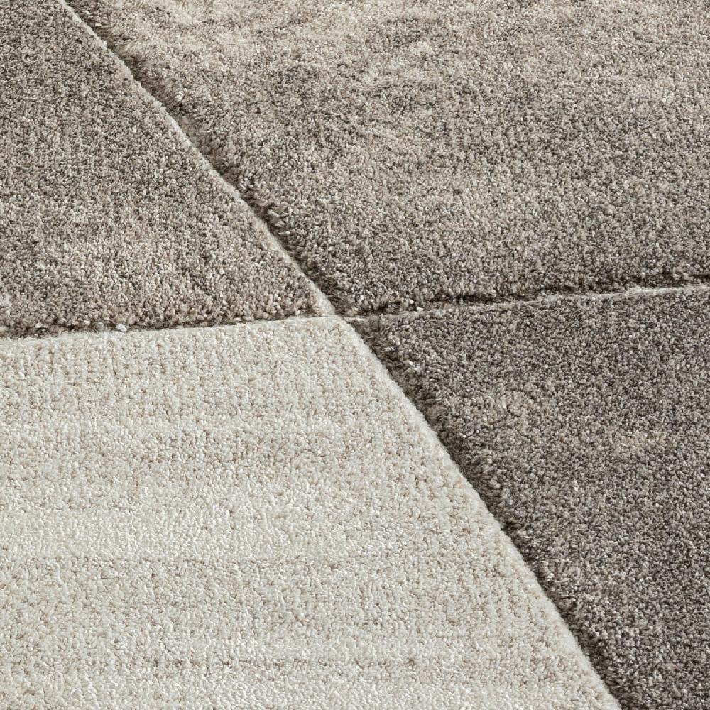 Deco Tapis Tapis Salon & Chambre Géométrique Beige Et Taupe